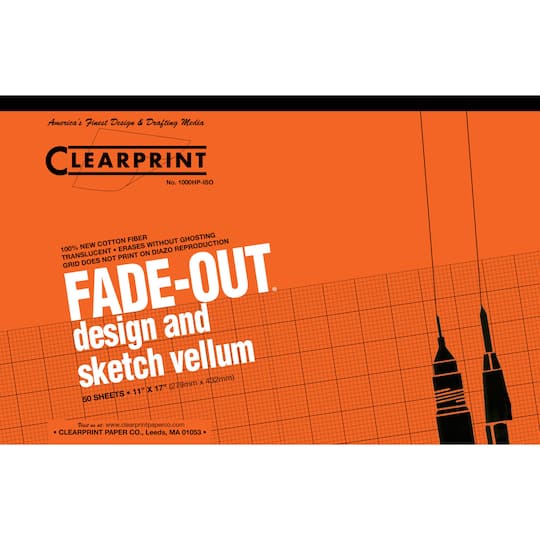 Clearprint&#x2122; Fade-Out&#xAE; Design &#x26; Sketch Vellum Isometric Grid Pad